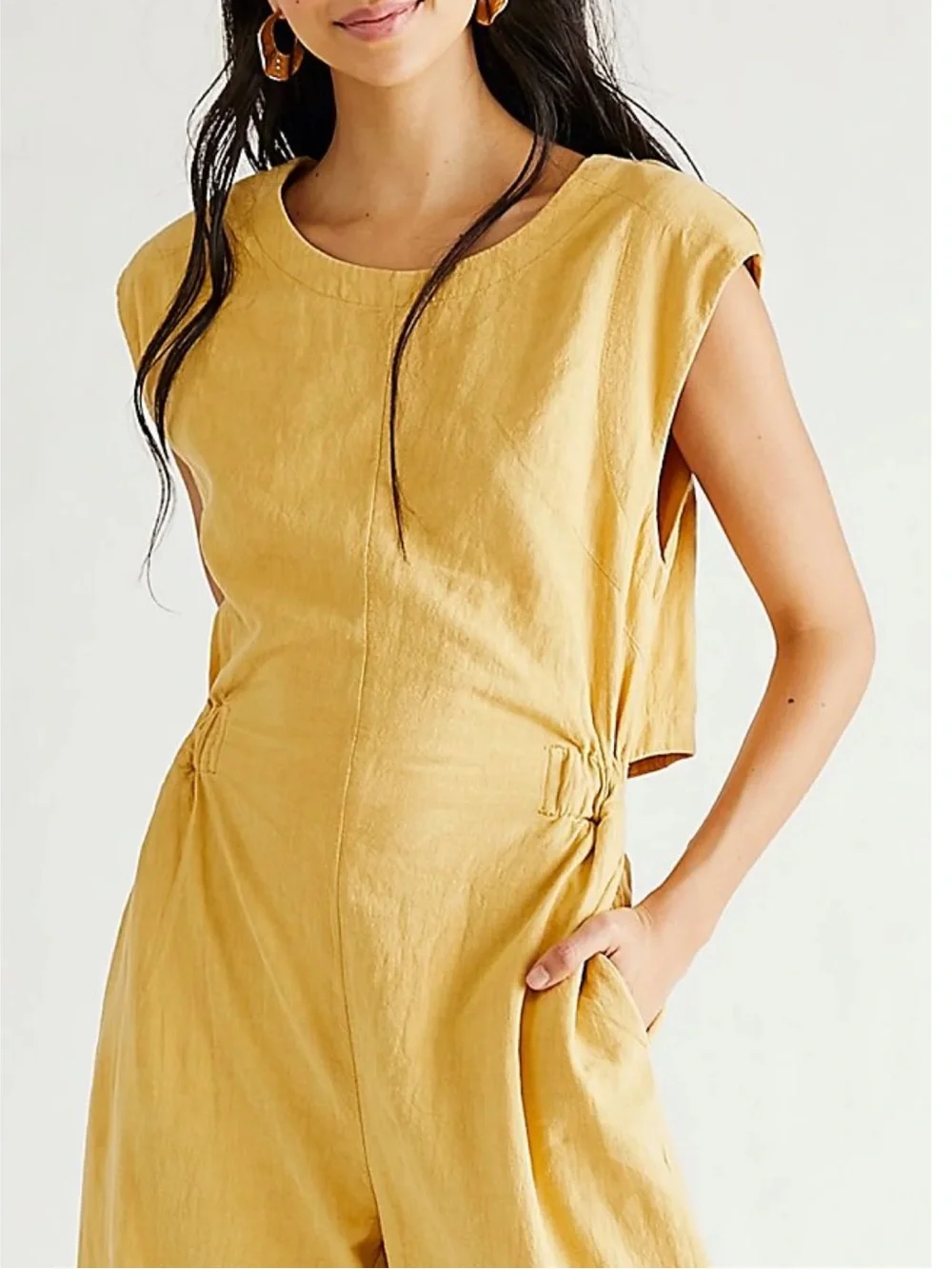 Free People Heat Wave Open Back Jumpsuit Size Small